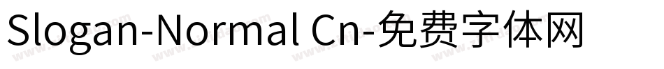 Slogan-Normal Cn字体转换